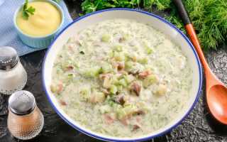 Суп и окрошка из копченой скумбрии