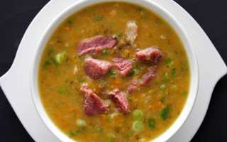 Как приготовить гороховый суп с копчеными ребрами