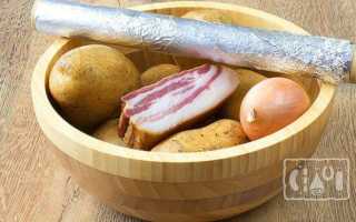 Картошка с копченым салом: рецепт приготовления