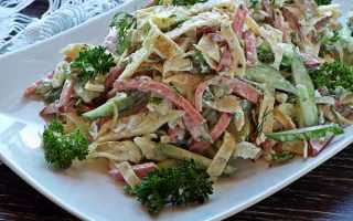 Салаты с блинами и копченой колбасой: 7 лучших рецептов