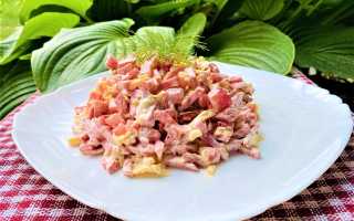 Салат с копченой колбасой и помидорами: 8 лучших рецептов