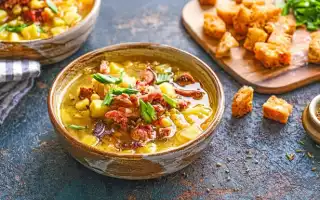 Суп с копчёнными рёбрышками: 9 лучших рецептов