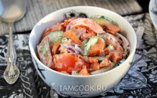 Рецепт вкусного салата с копченой горбушей