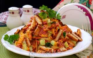 Салаты «Обжорка» с копченой колбасой: 4 лучших рецепта