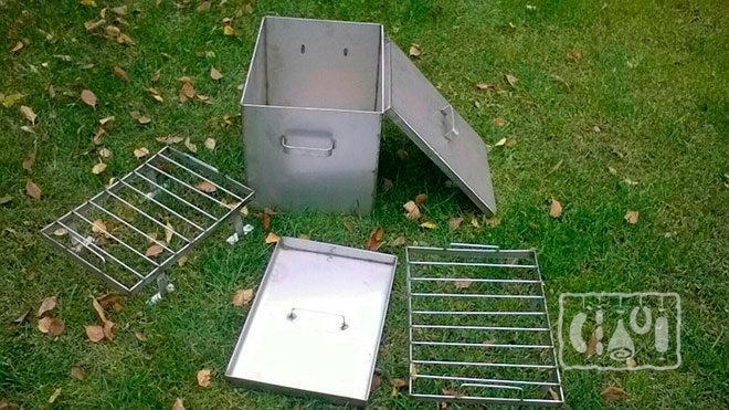 Внешний вид коптильни из нержавейки