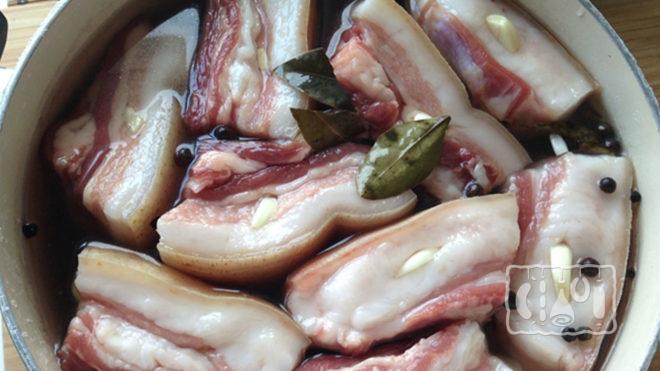 Мокрый посол сала