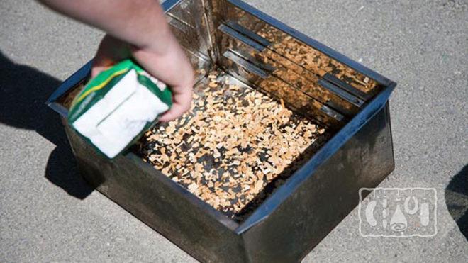 Подготовка коптильни к копчению