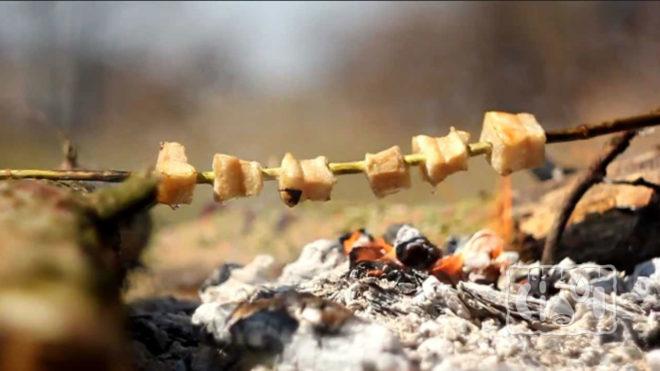 Сало на костре