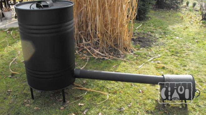 Самодельная коптильня из бочки Самодельная коптильня из бочки