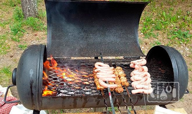 Прожарка мяса на камере-гриль Приготовление еды на камере-гриль