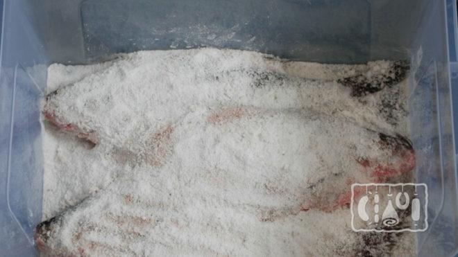 Сухой посол рыбы