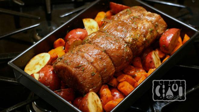 Свинина с овощами